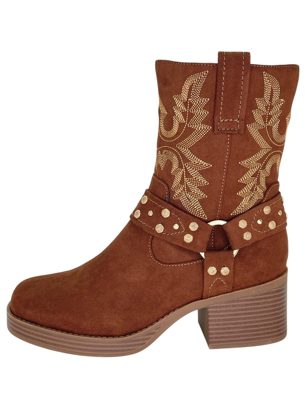 Sun + Stone Norahh Brown Western Style Womens Ankle Boots Size 7.5M - Picture 3 of 12
